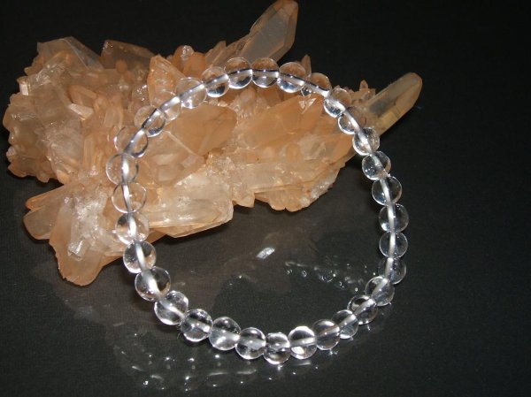 画像1: インド　ヒマチャルパラディッシュ州バジル鉱山産ヒマラヤ水晶ブレス６〜６．５mm珠